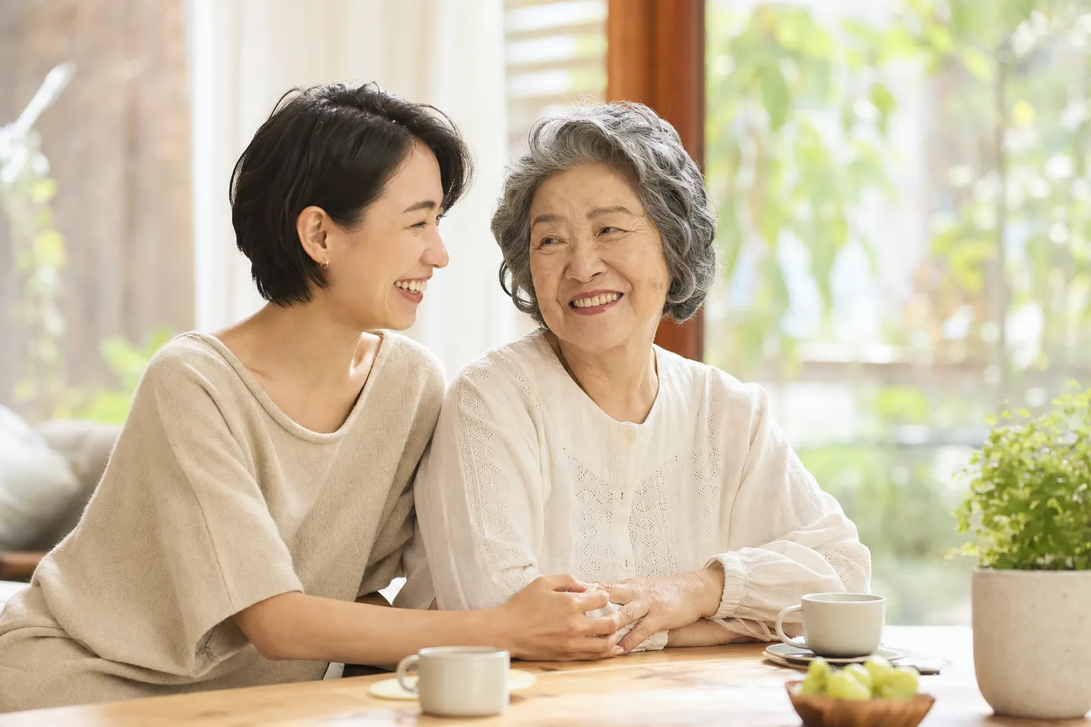 A parent and child spending time together at home