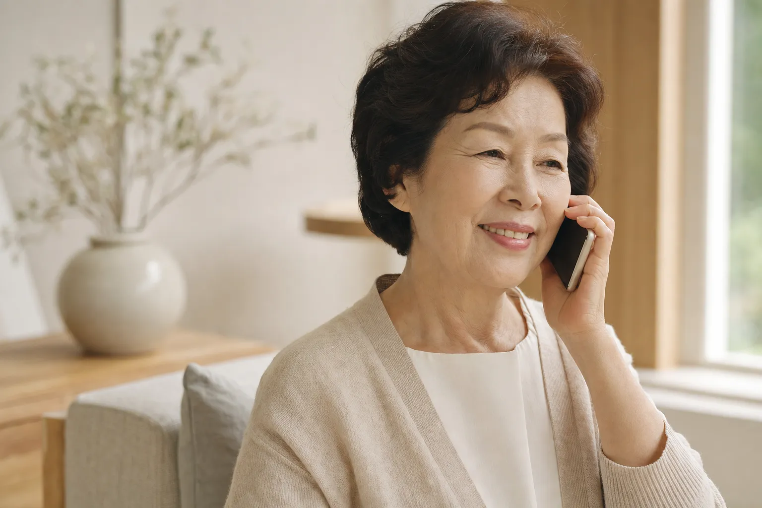 A person calm on a call — the infrastructure behind a warm conversation